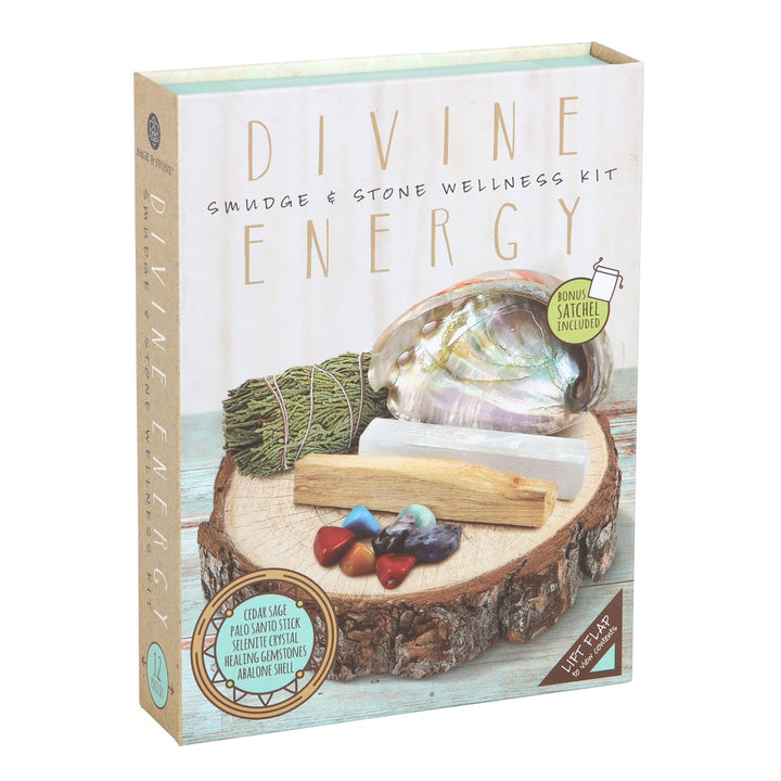 Divine Energy Smudge and Crystal Wellness Kit Spiritual