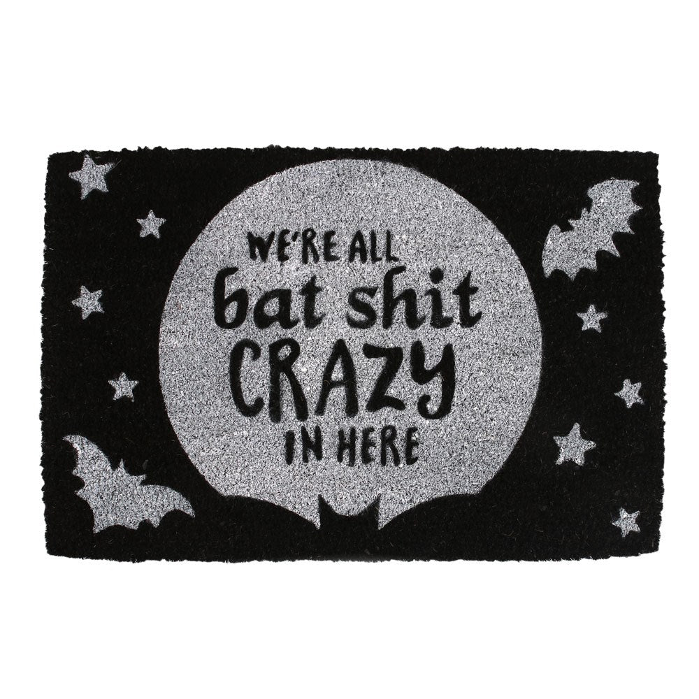 Black Bat S*** Crazy Doormat