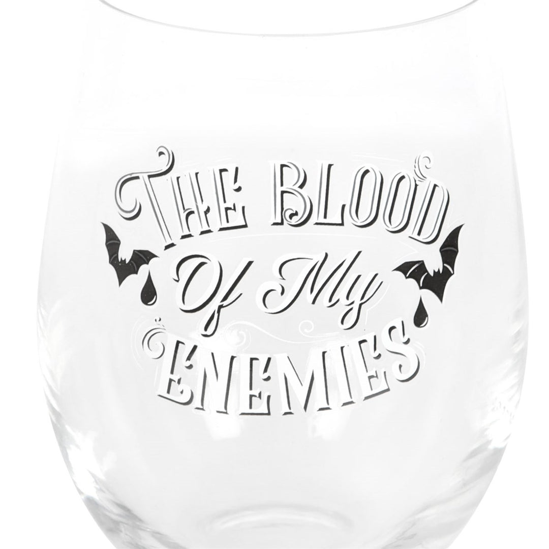 Blood Of My Enemies Stemless Wine Glass