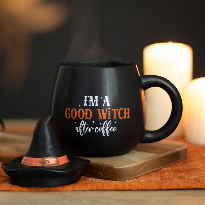 I'm a Good Witch After Coffee Topped Mug