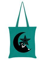 Pentagram Witch Emerald Green Tote Bag