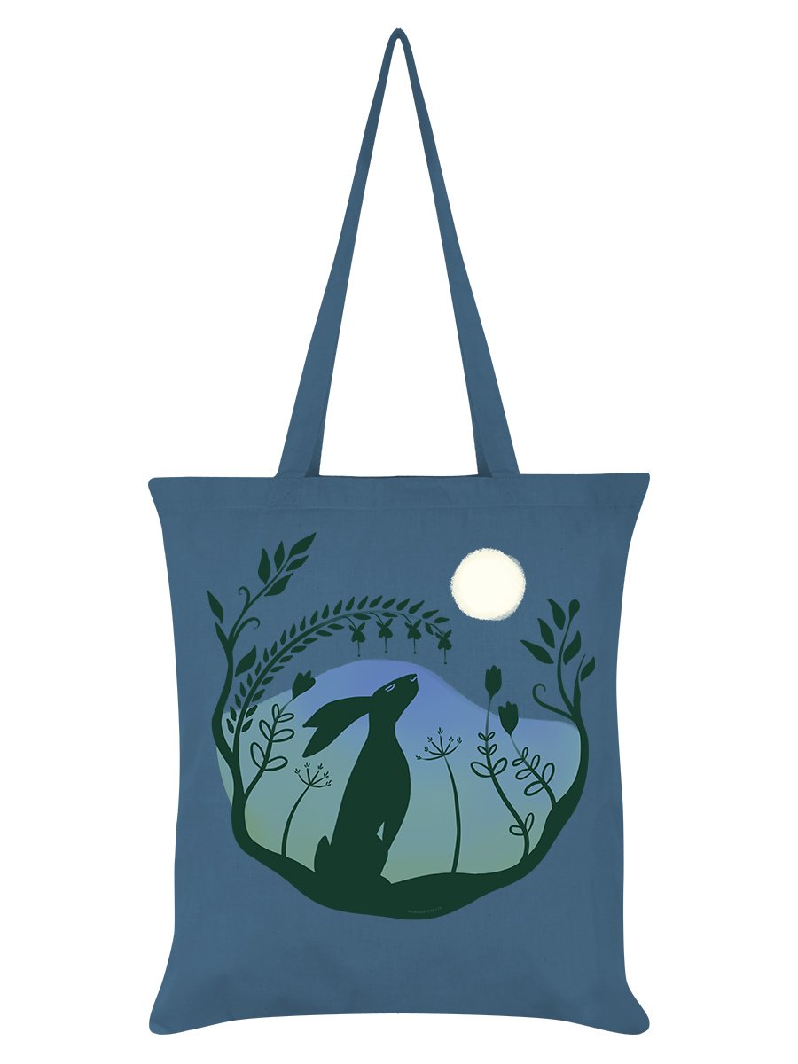 Harvest Moon Blue Tote Bag