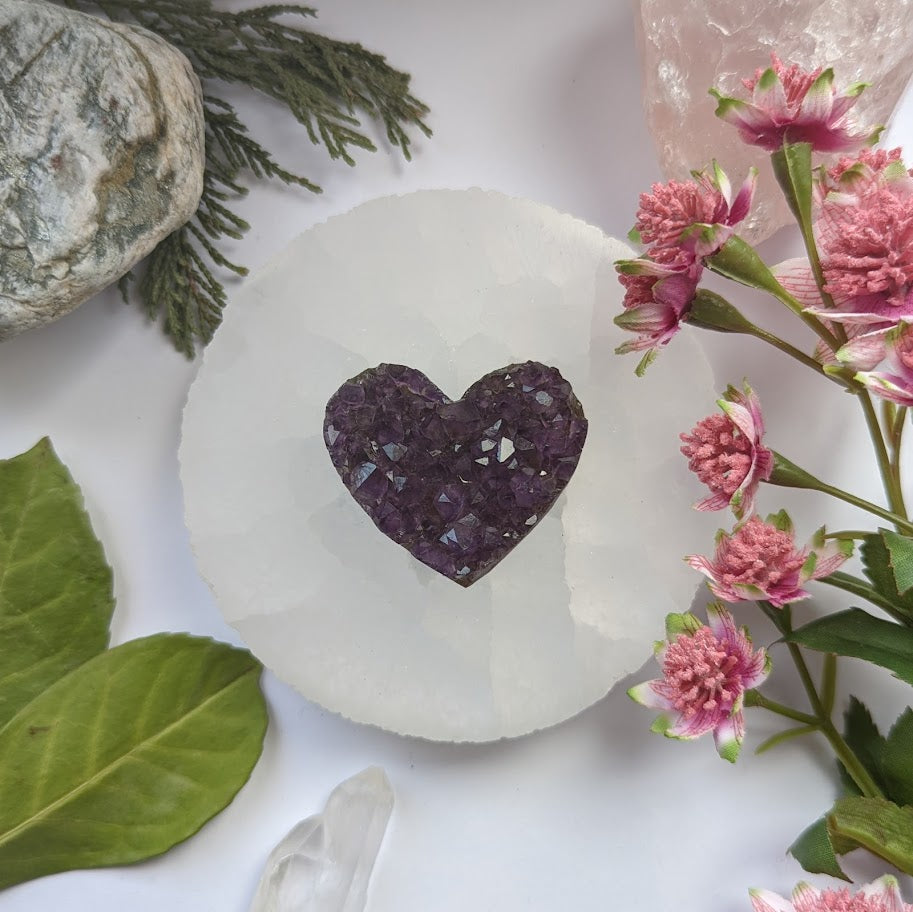 Amethyst Cluster Heart (30-39g)