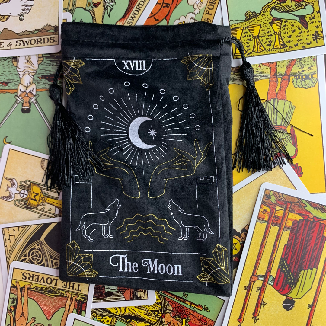 Moon Tarot Card Drawstring Pouch