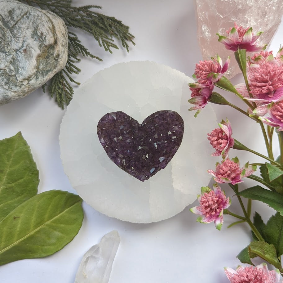 Amethyst Cluster Heart (40-49g)