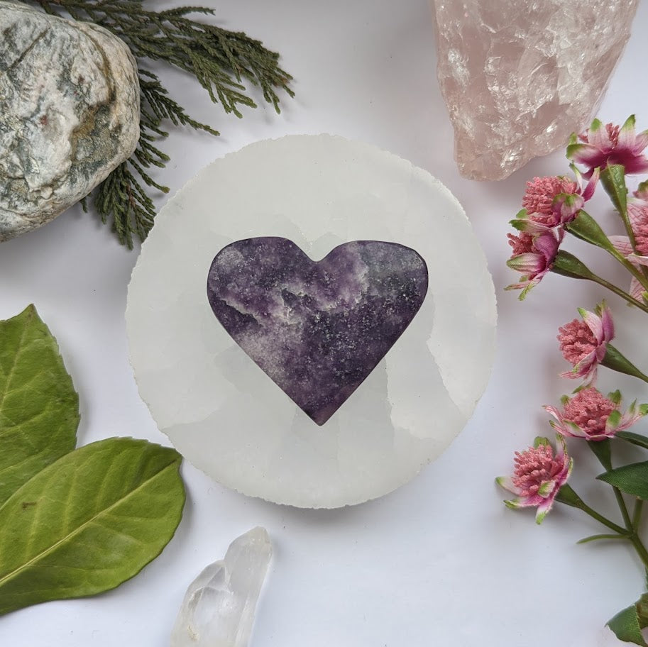 Lepidolite Heart (60-69g)