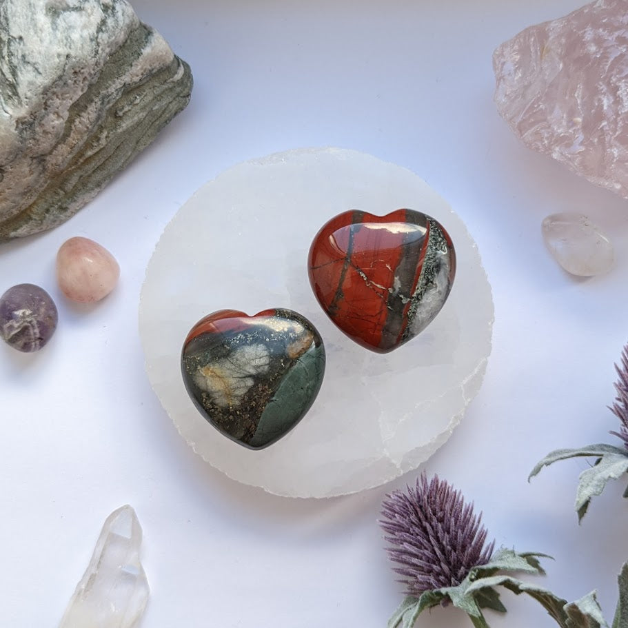 Medium Bloodstone Crystal Heart