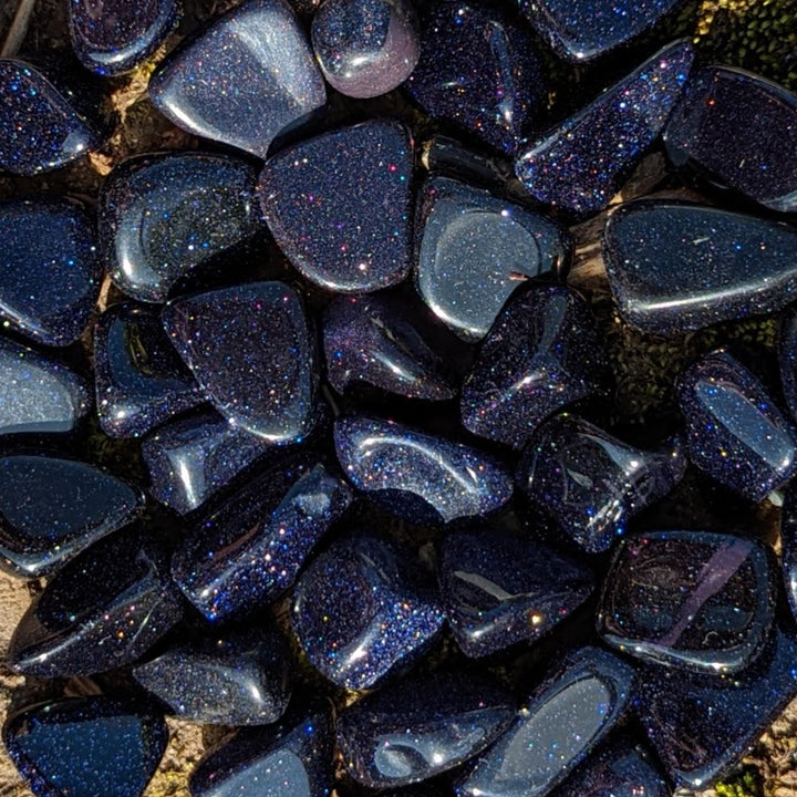 Blue Goldstone Tumblestone