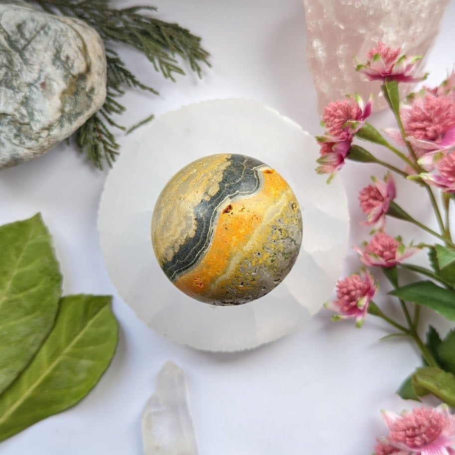 Bumblebee Jasper Sphere 1