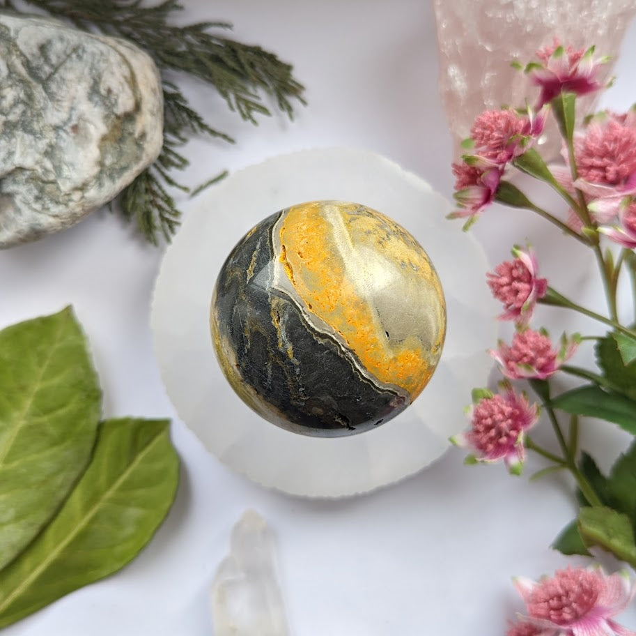 Bumblebee Jasper Sphere 5