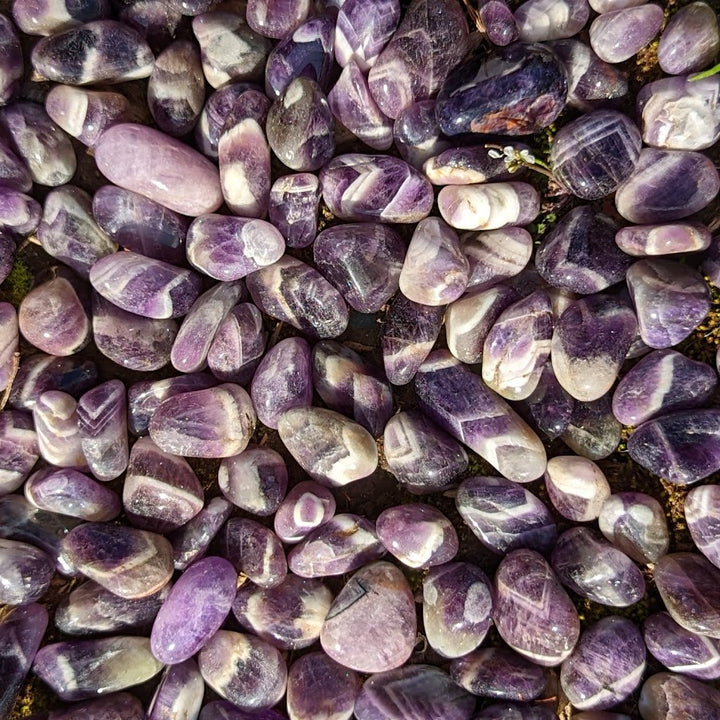 Chevron Amethyst Tumblestone