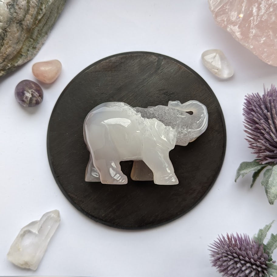 Druzy Agate Elephant 4