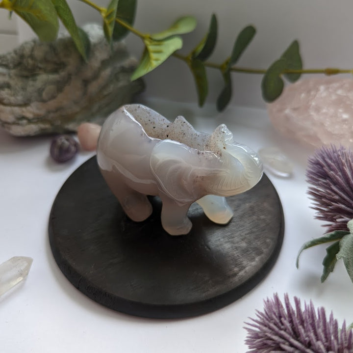 Druzy Agate Elephant 3