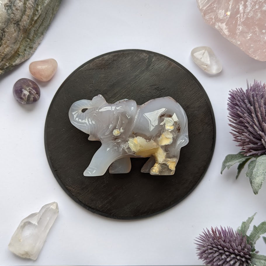 Druzy Agate Elephant 3