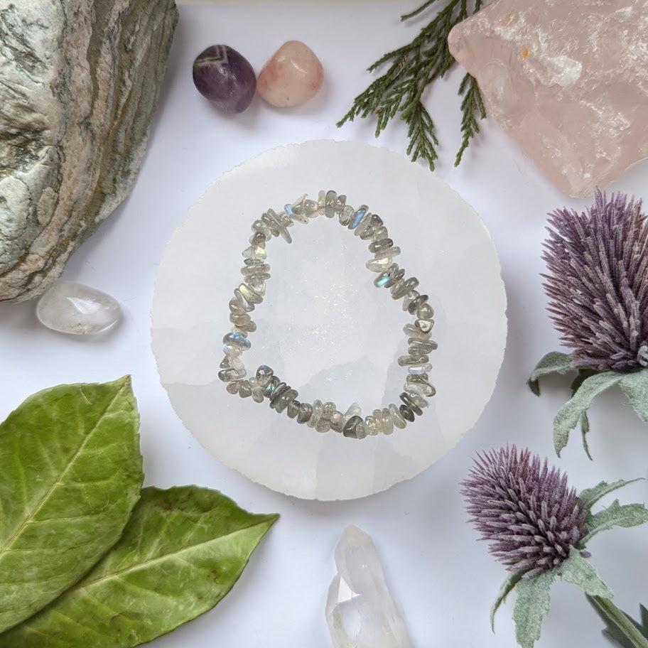 Labradorite Crystal Chip Bracelet