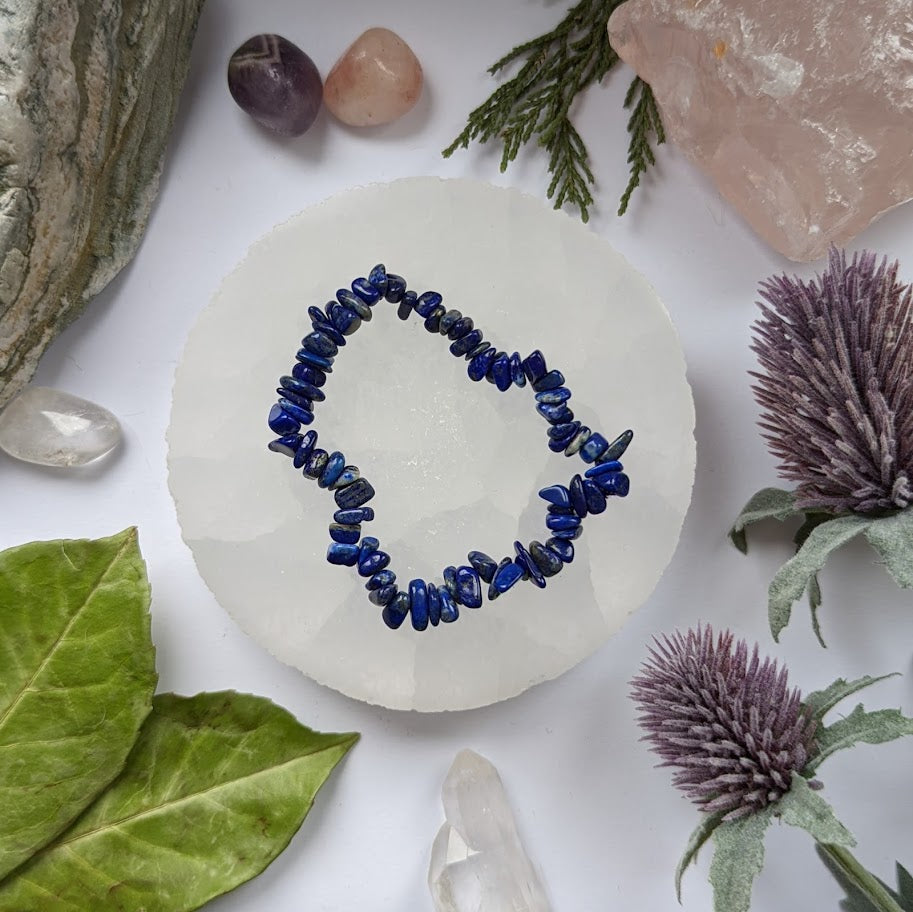 Lapis Lazuli Crystal Chip Bracelet