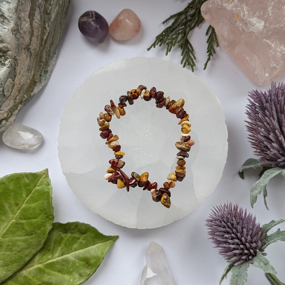 Mookaite Crystal Chip Bracelet