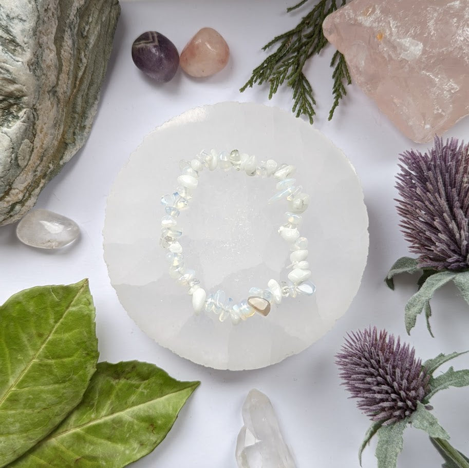 Opalite Crystal Chip Bracelet