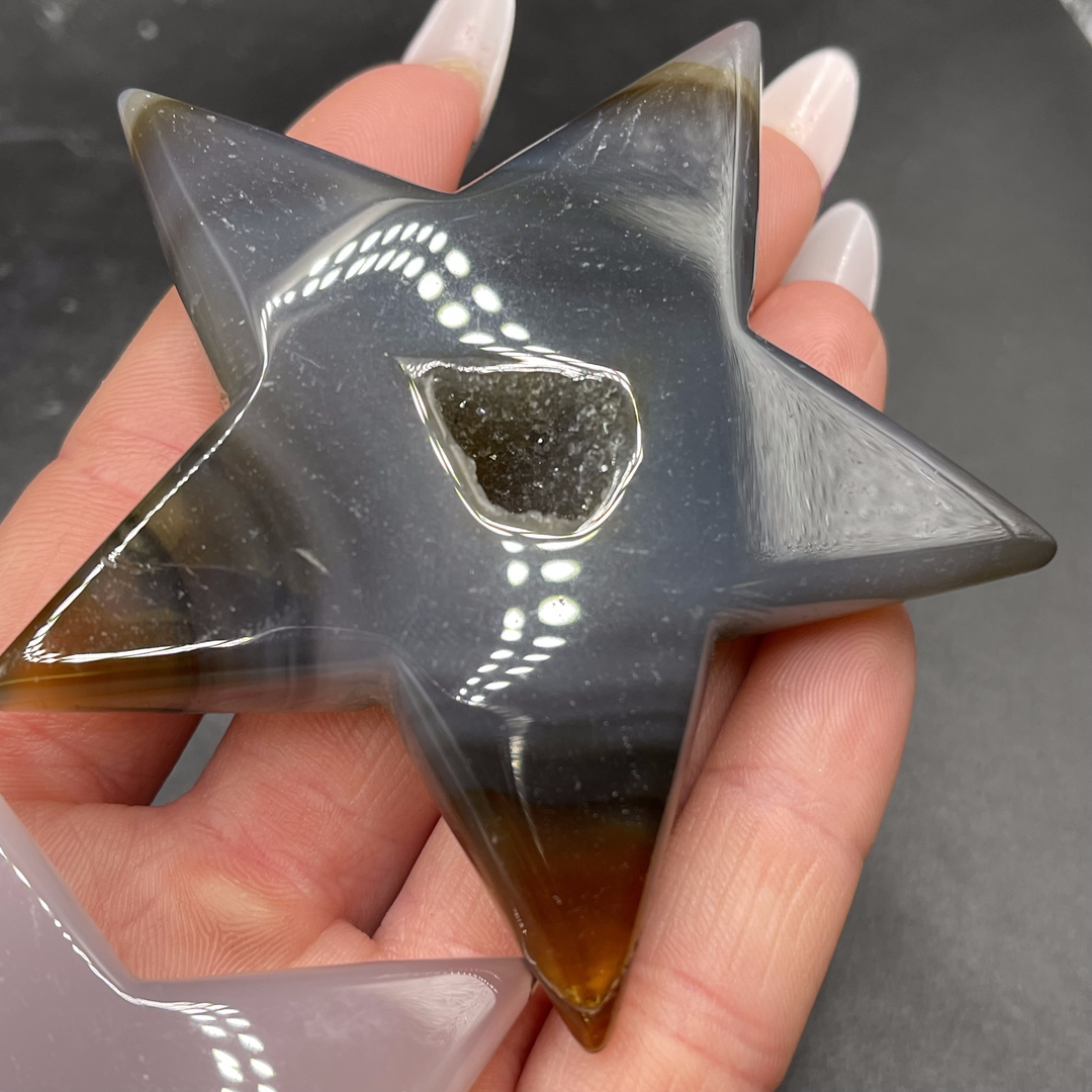 Large Agate Druzy Star