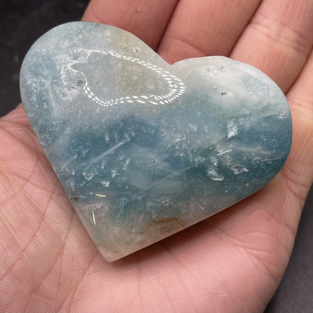 Caribbean Calcite Heart 80-89g