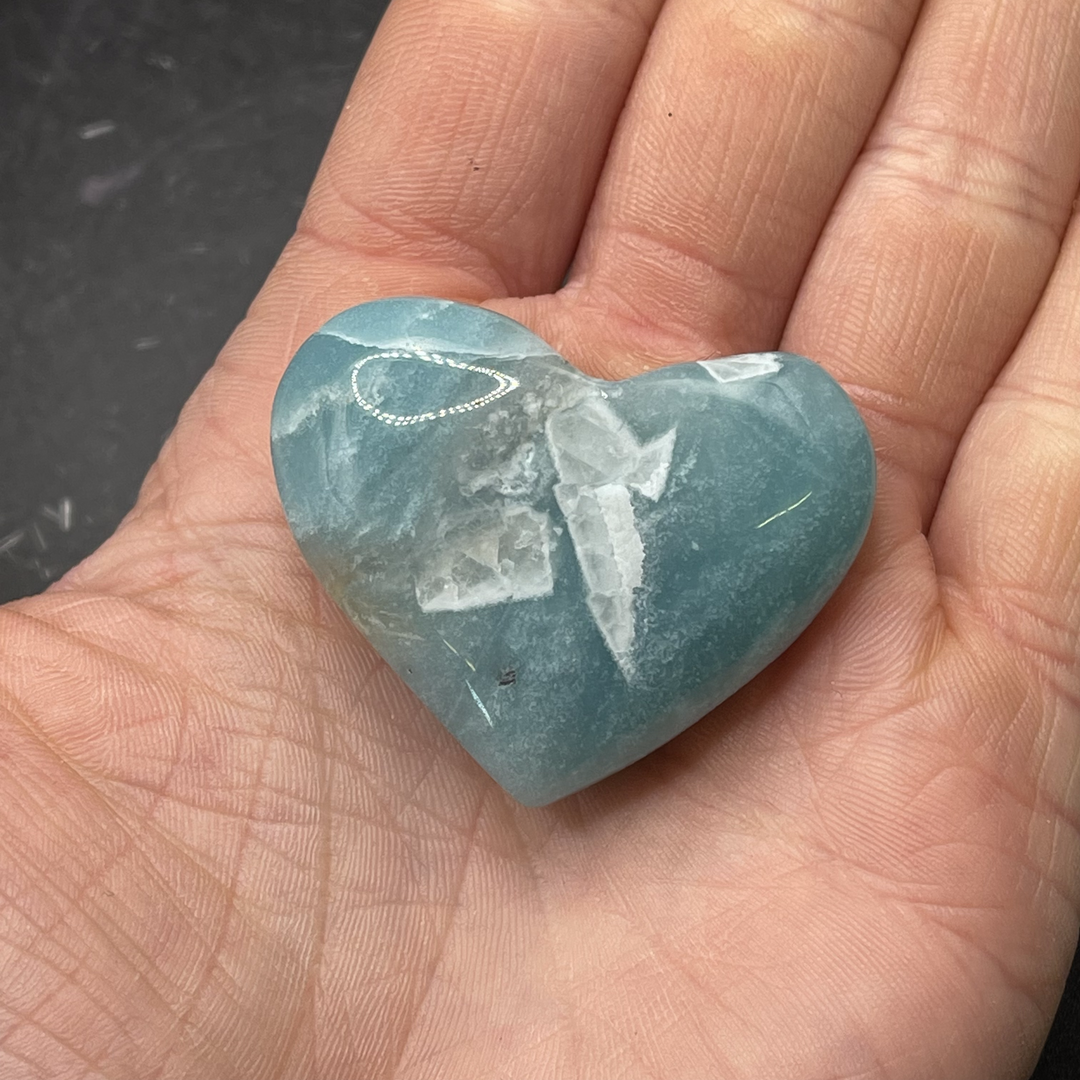 Caribbean Calcite Heart 30-39g