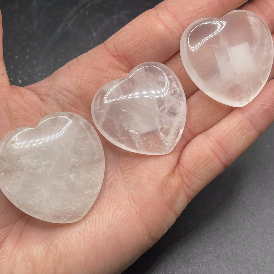 Flat Quartz Crystal Heart