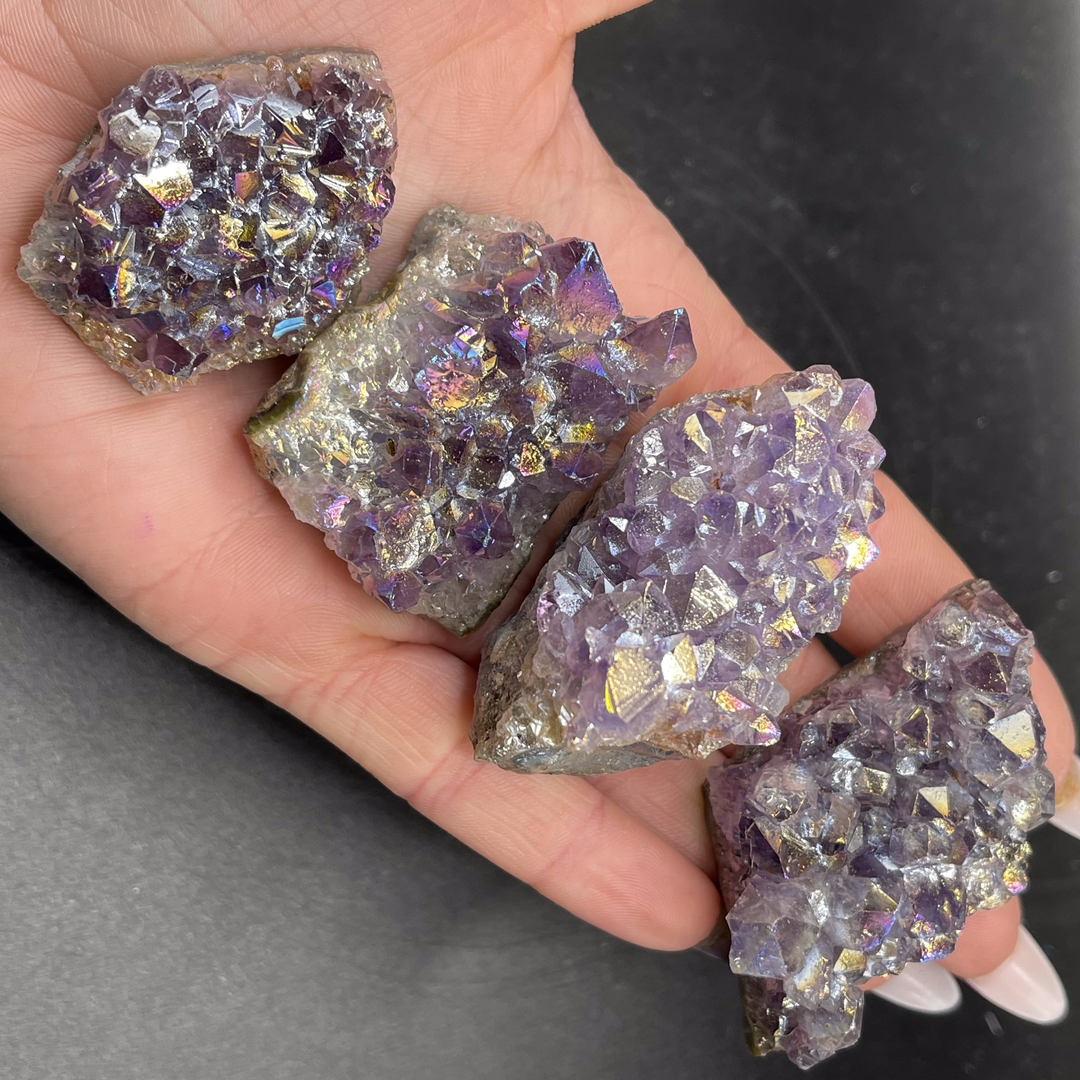 Amethyst Aura Cluster Small