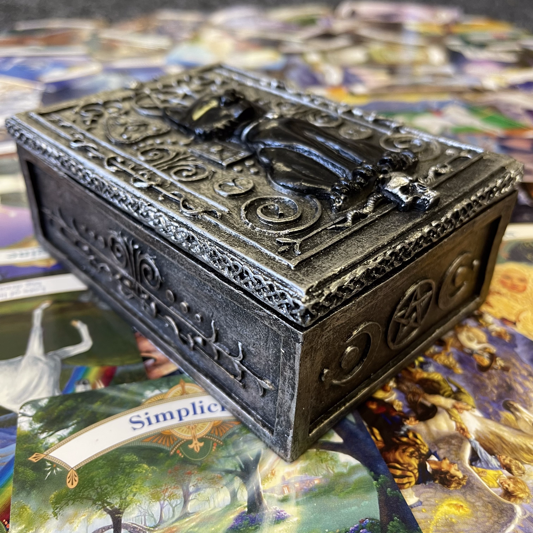 Black Cat Resin Storage Box