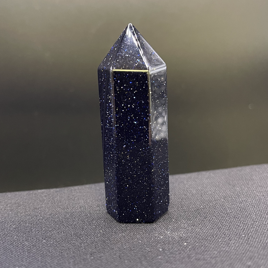 Blue Goldstone Polished Point 15/20 x 60/70mm