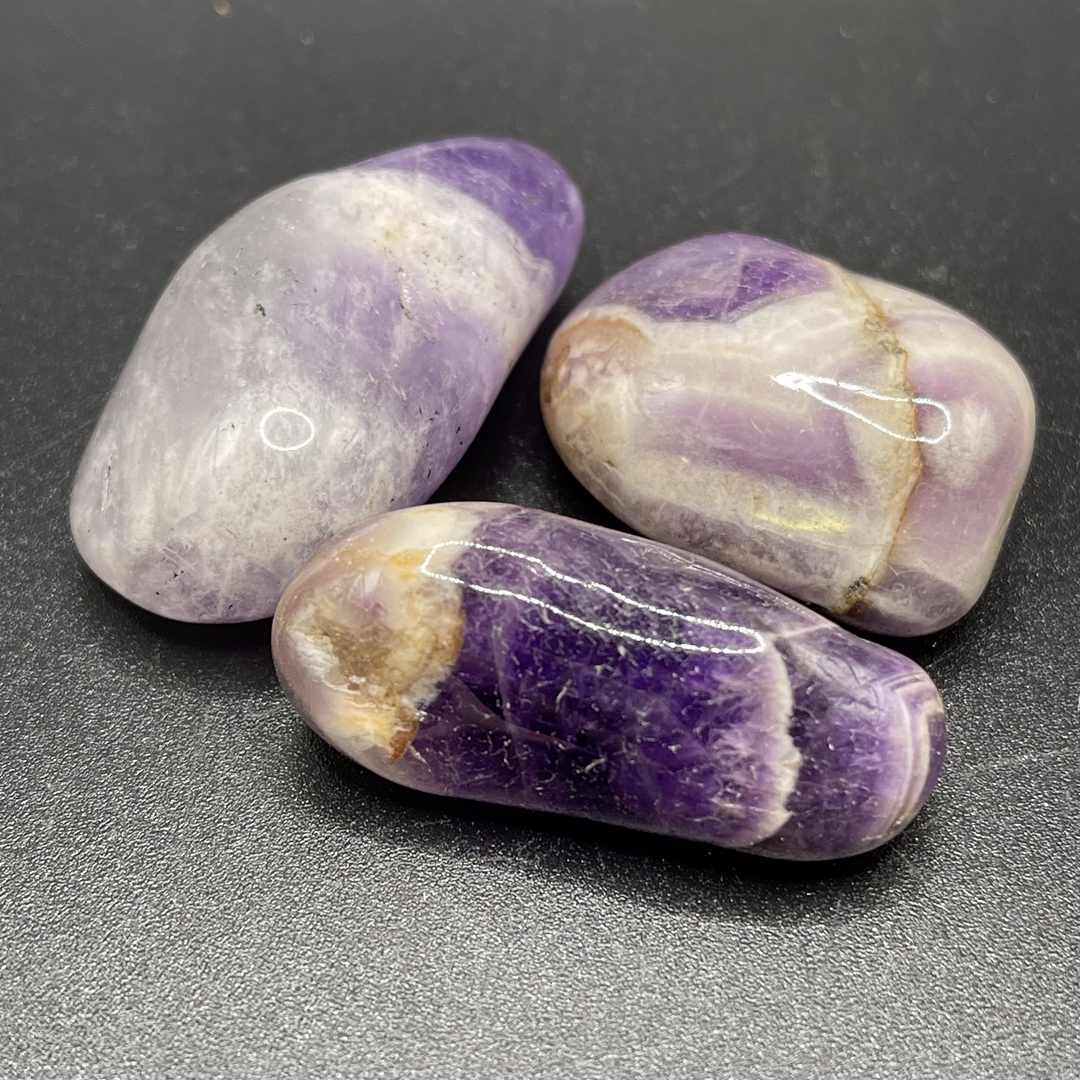 Chevron Amethyst Tumblestone