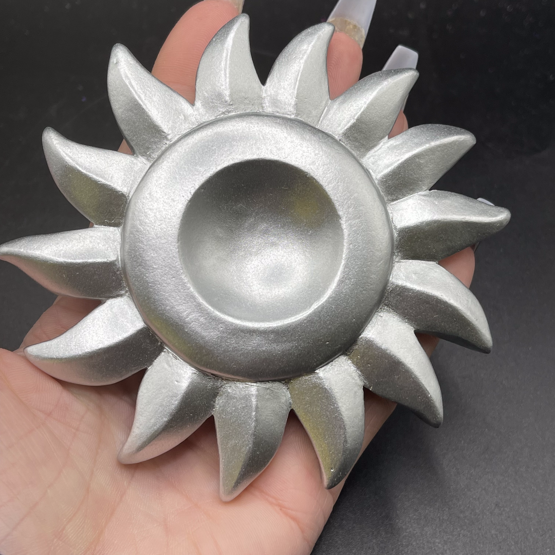 Silver Sun Sphere Holder