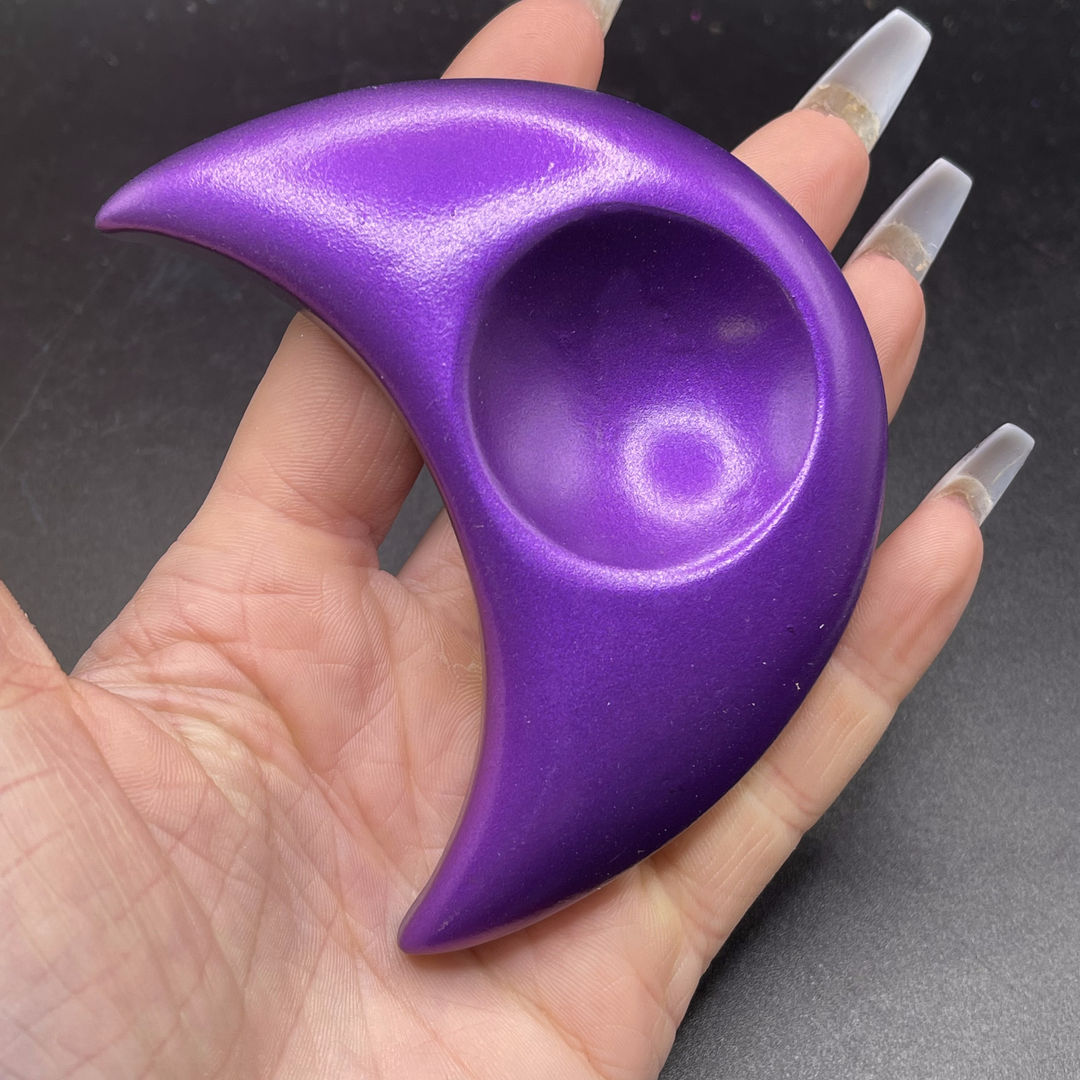 Purple Crescent Moon Sphere Holder