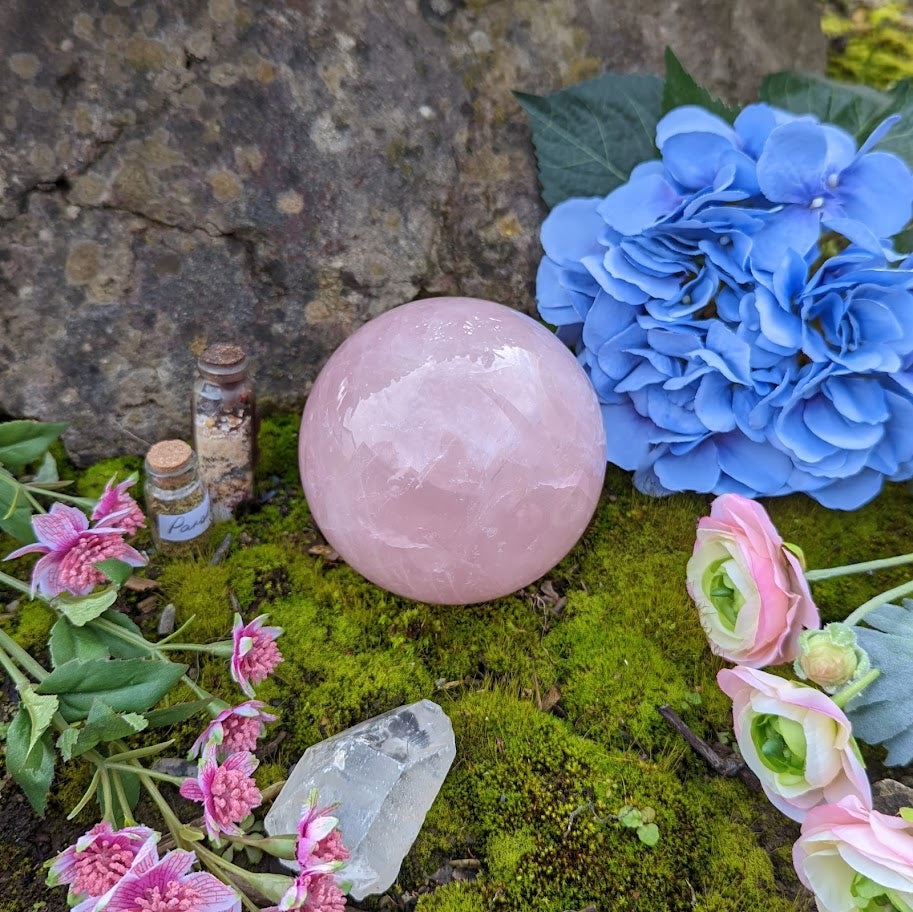 Star Rose Quartz Sphere 2