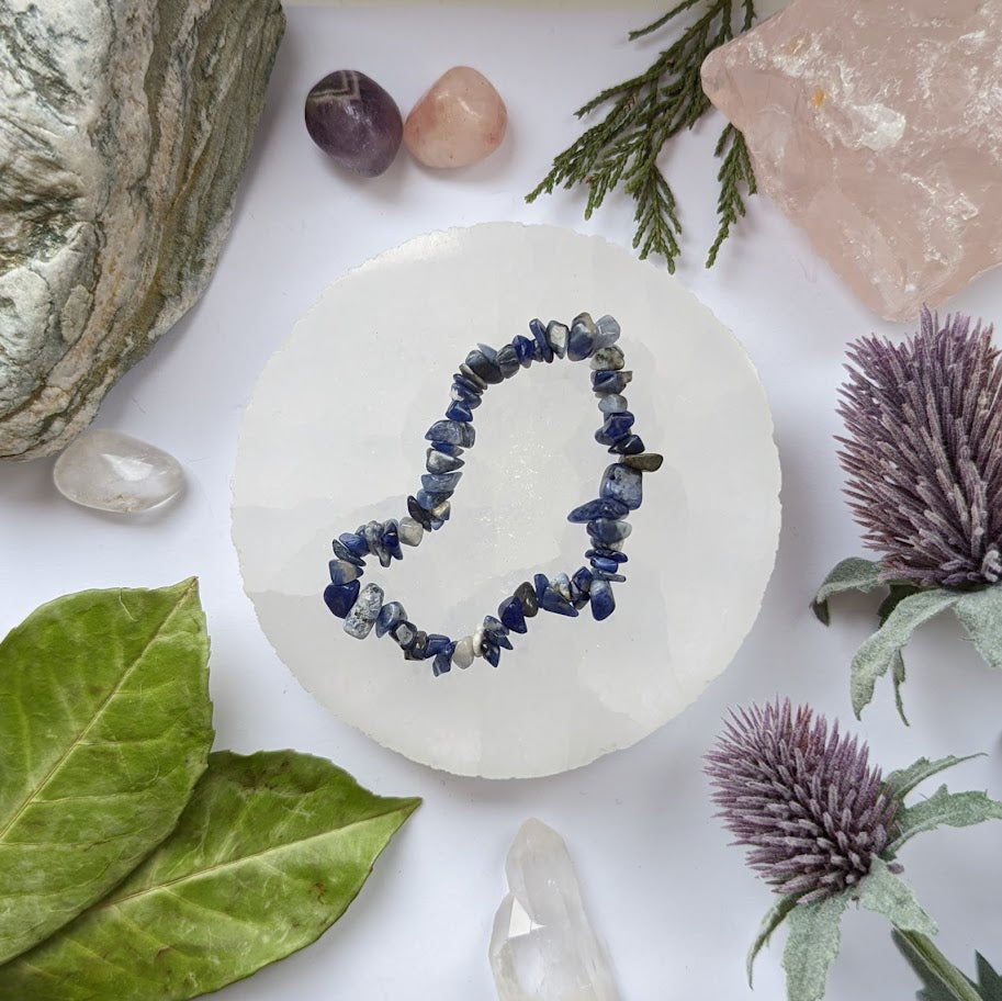 Sodalite Crystal Chip Bracelet