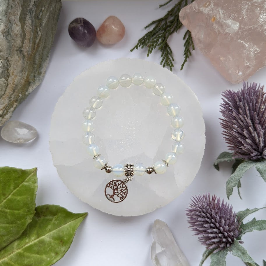 Tree Of Life Opalite Crystal Power Bracelet