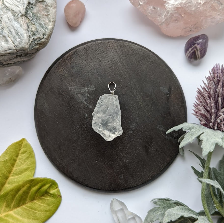 Clear Quartz Rough Pendant