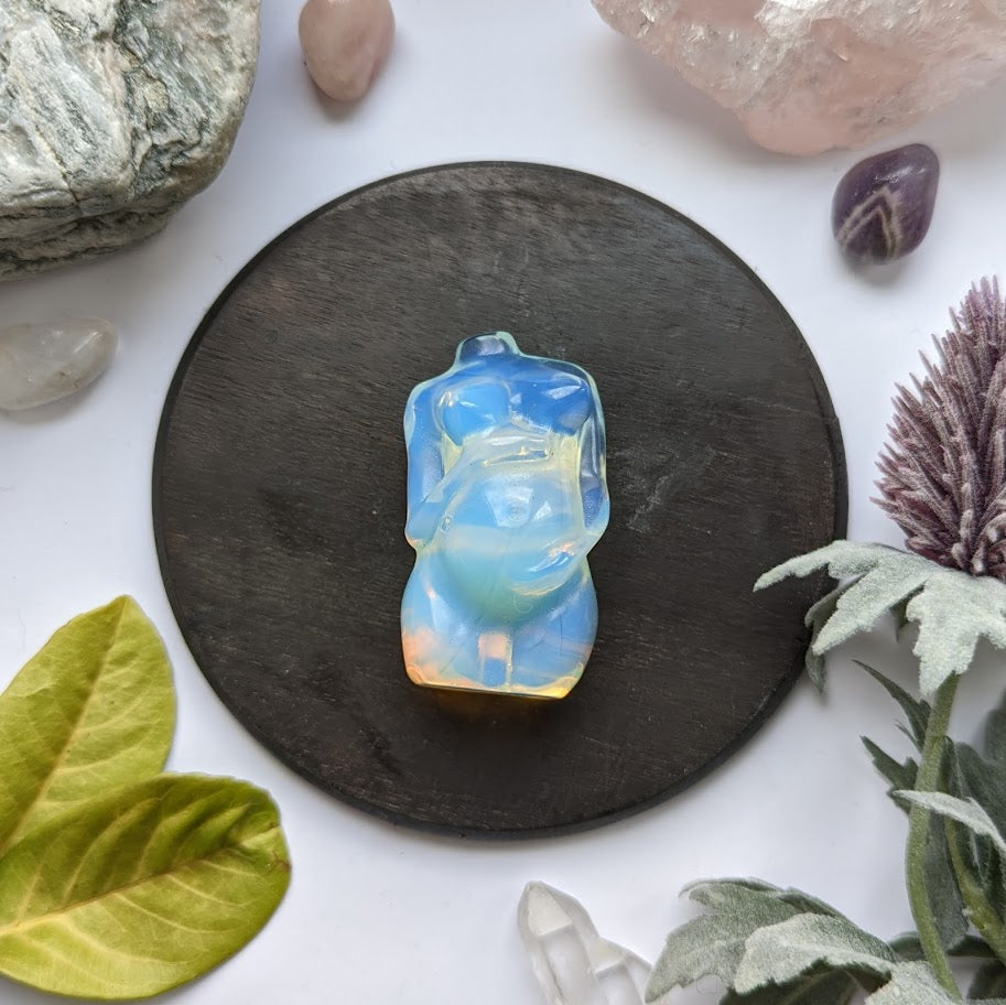 Pregnant Goddess Lady Body - Opalite